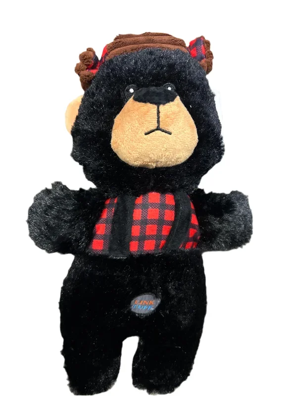 12″ Strap Black Bear Dog Toy