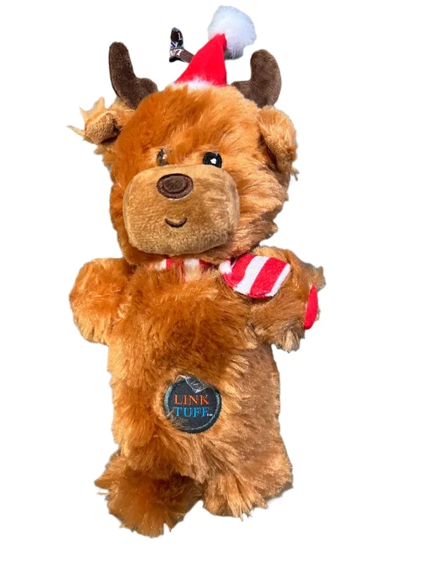 “Play for the Holidays” Dog Toy by Link Tuff 11″ Tall Christmas Elk