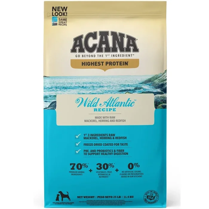 Acana Regionals Wild Atlantic Dry Dog Food – Mackerel, Herring, and Redfish – 4.5lb Bag