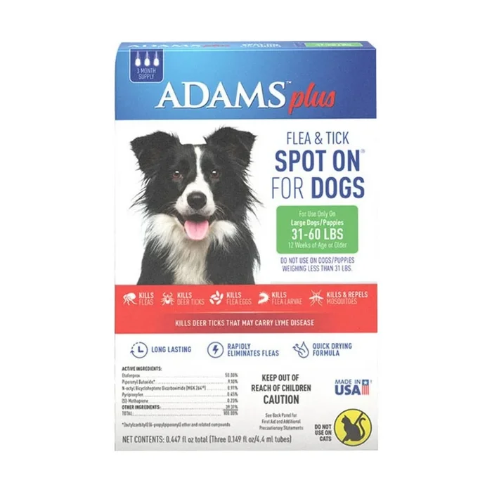 Adams Flea & Tick Spot on Dog Large 3 Month Supply