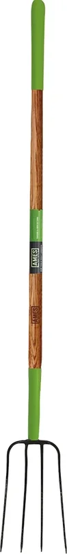 Ames 4 Tine Forged Manure Fork Long Handle