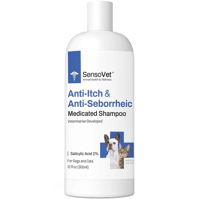 Anti-Seborrheic & Anti-Itch Relief Shampoo for Dogs & Cats – 12oz