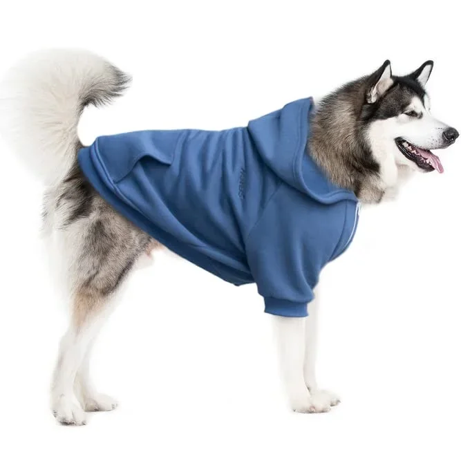 Arunners Extra Large Dog Clothes Hoodies Zip Up Sweaters For Big Dogs Alaskan Golden Retriever Blue 6Xl