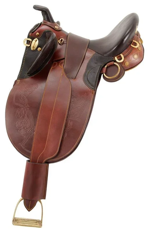 Australian Outrider Collection Stock Poley Saddle with Horn Wide Tree