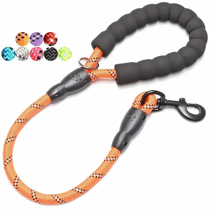 Baapet 2/4/5/6 Ft Dog Leash With Comfortable Padded Handle And Highly Reflective Threads For Small Medium And Large Dogs (2Ft-1/2”, Orange)