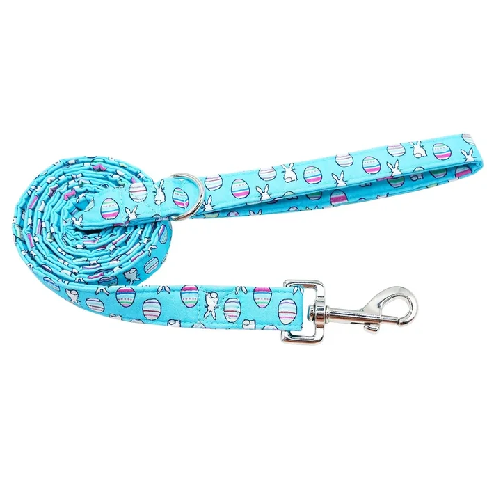 Babole Pet Easter Gift Dog Leash,Durable Handmade Dog Leashes With Soft Handle, Manual Dog Leashes Matching Rabbit Egg Dog Collars For Small Medium Large Dogs,S,Lenth 135Cm