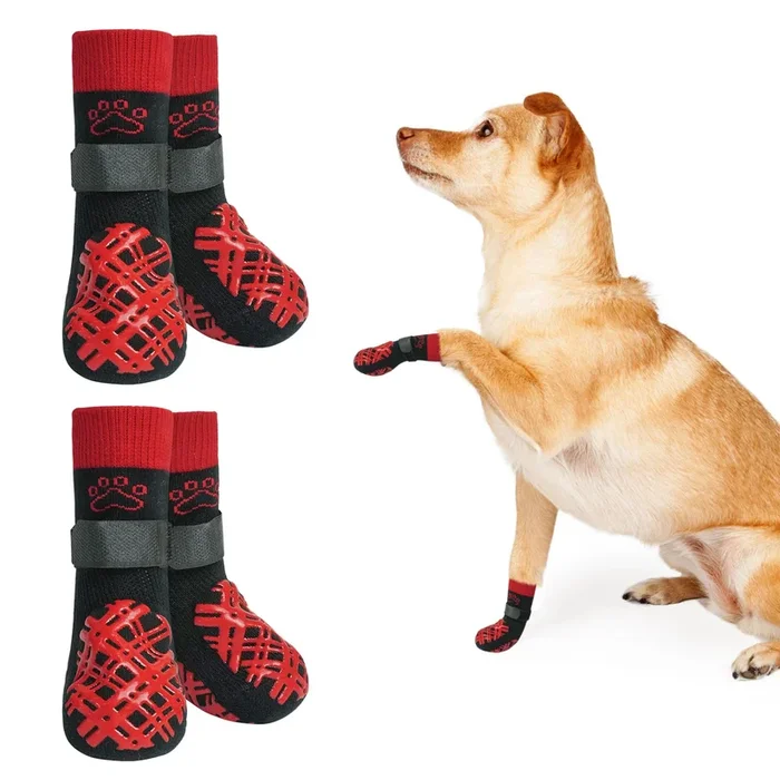 Beautyzoo Dog Socks & Boots – Paw Protectors For Hot Pavement & Hardwood Floors, Non-Slip, Small To Senior Sizes