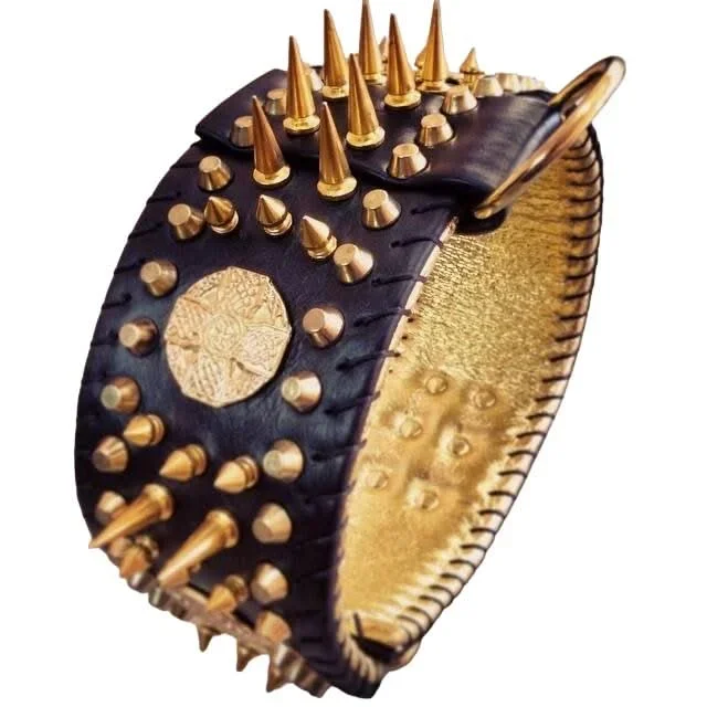 Bestia The ”Imperium” Hand Stitched 8 cm Wide Show Collar for Dogs