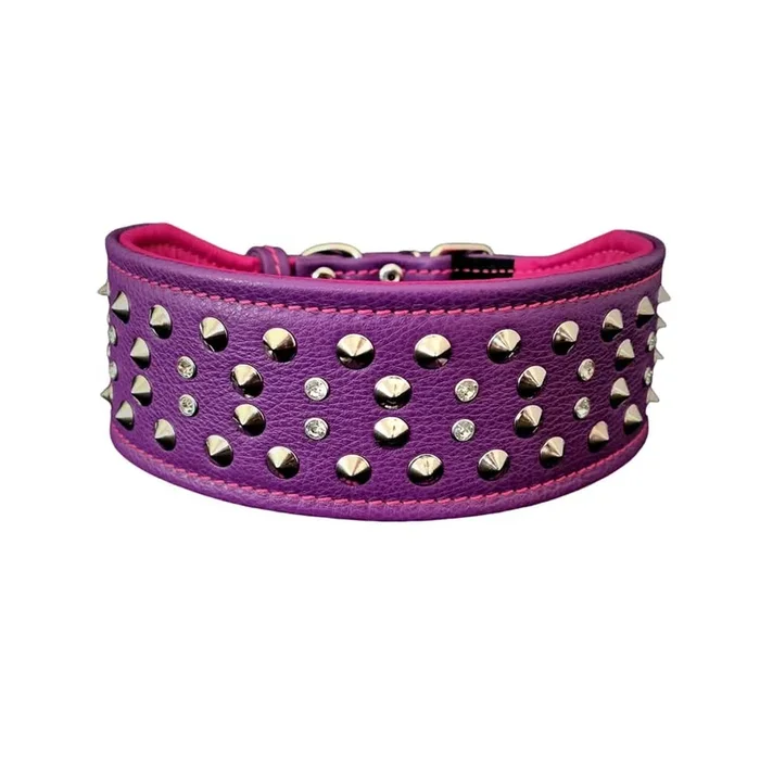 Bestia The Crystal Purple Collar for Dogs