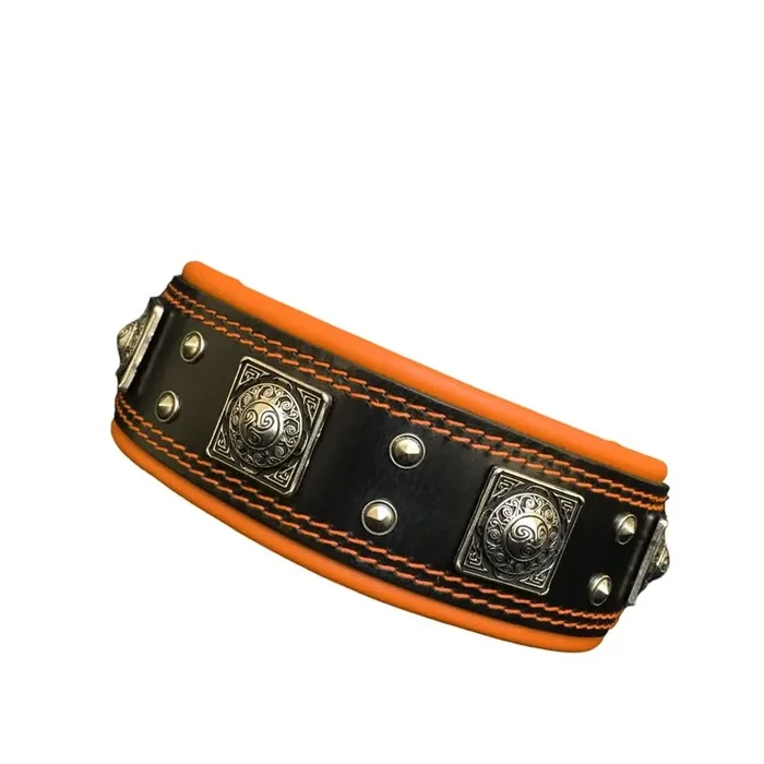 Bestia The Eros Black/Orange Collar for Dogs