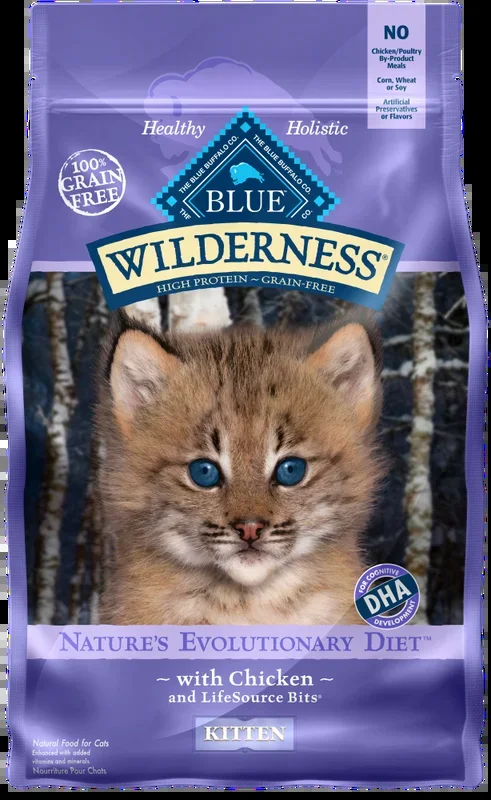 Blue Buffalo Wilderness Grain Free Chicken High Protein Recipe Dry Kitten Food