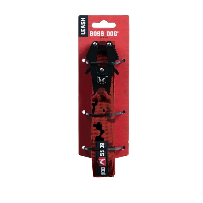 Boss Dog Tactical Leash, Red Camo, 4 Ft
