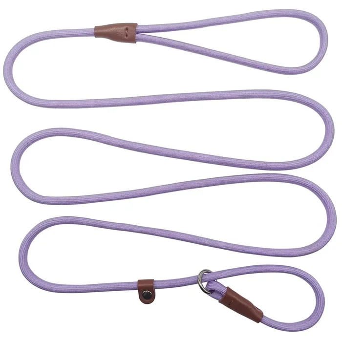 Btinesful 7Ft Slip Lead Dog Leash, Strong Nylon Rope Leash, 1/4 Inch Diam Dog Training Lead For Small Medium Pets Puppies, Purpl