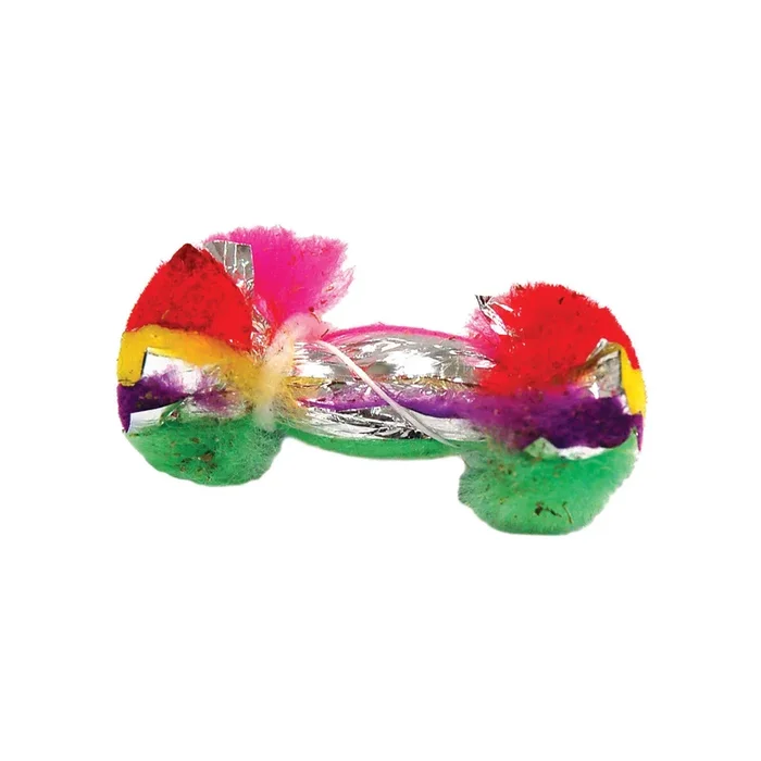 Cat Toy – Crinkle Dumbbell with Catnip – 1 pc (Bulk)