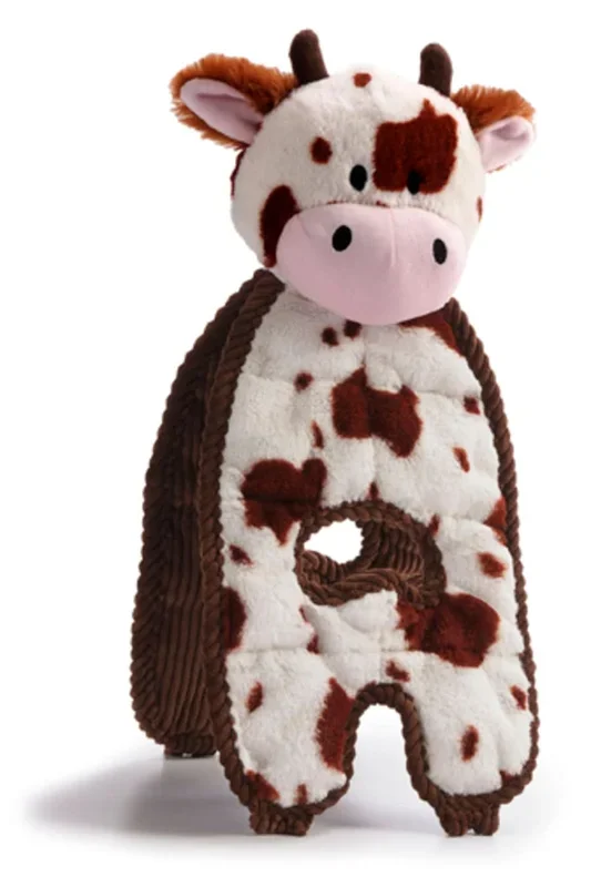 Charming Pet Products Cuddle Tug Cozy Cow Dog Toy