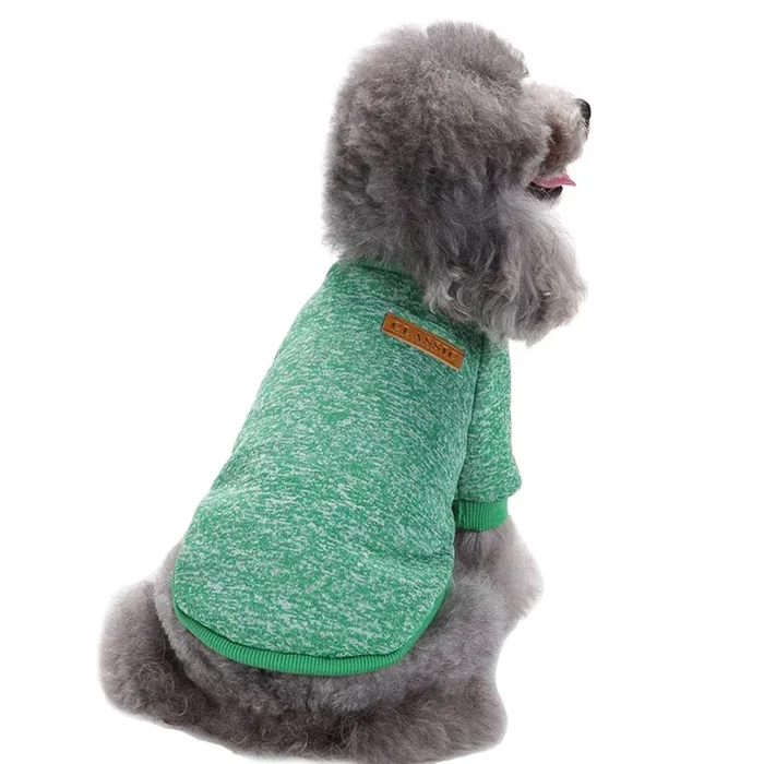 Chborless Pet Dog Classic Knitwear Sweater Warm Winter Puppy Pet Coat Soft Sweater Clothing For Small Dogs (Xxs, Green)