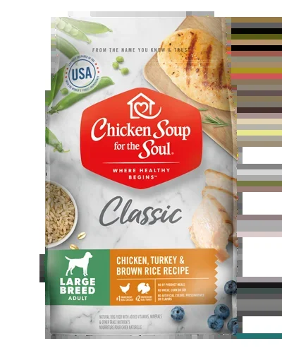 Chicken Soup for the Soul Adult Large Breed Dry Dog Formula with Chicken and Turkey – 30 lb.