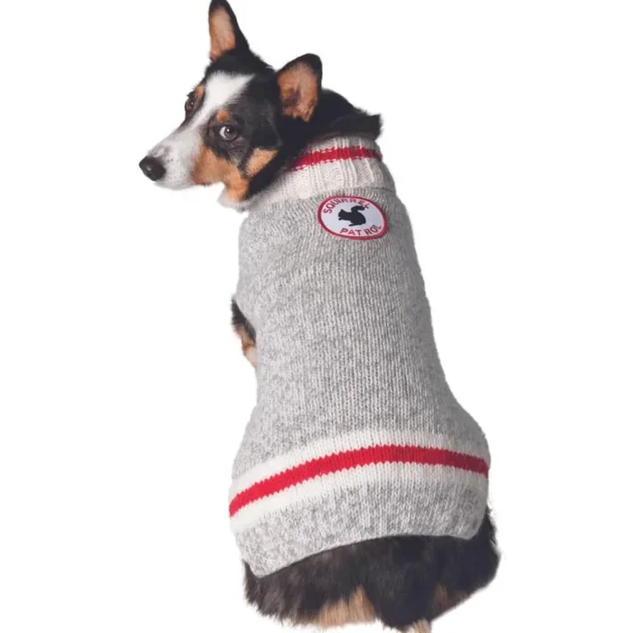 Chilly Dog Squirrel Patrol Patch Dog Sweater (X-Large)