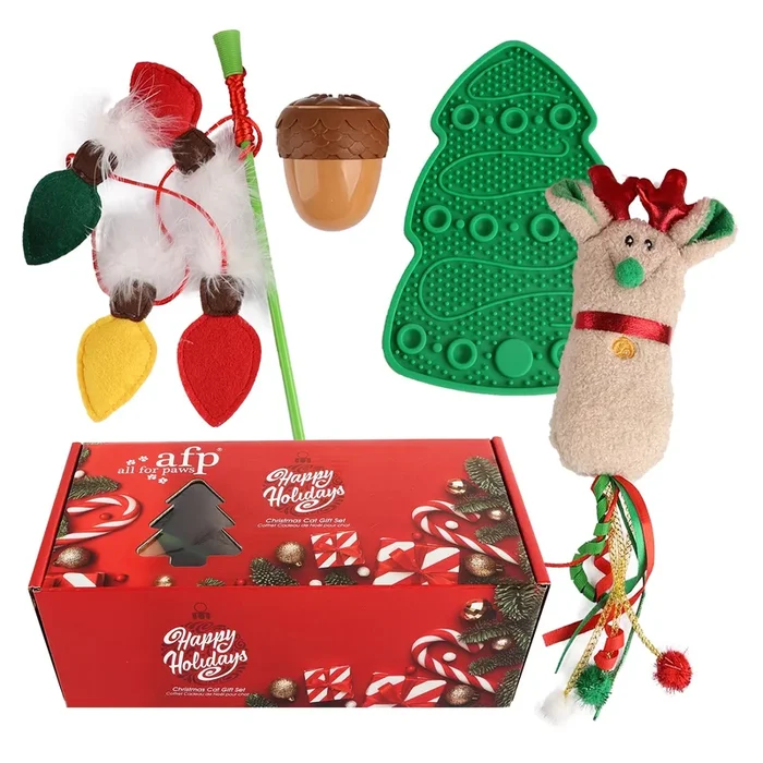 Christmas Cat Toy Gift Set