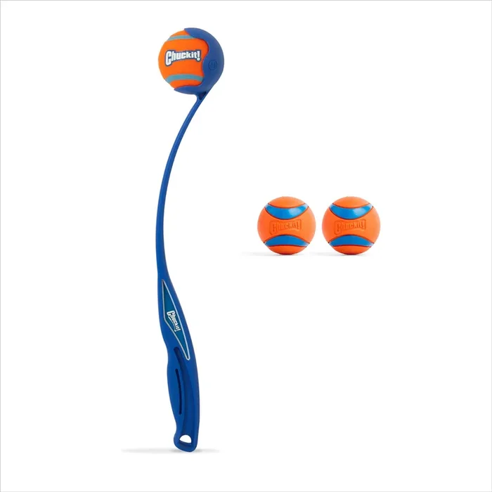 Chuckit! Sport 18M Launcher with Ultra Ball Medium 3 Pack