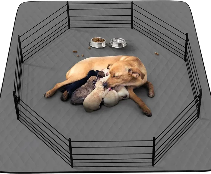Coolshields Washable Puppy Dog Pee Pad, 82” X120” Extra Large, Waterproof Whelping Training Pet Mat For Playpen, Crate, Potty,