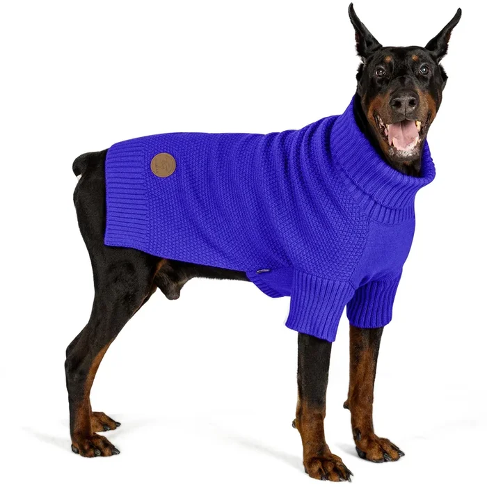 cyeollo Dog Sweater Pullover Turtleneck for Large Dogs, Classic Knitwear Fall Winter Cold Weather Dog Clothes Warm Pet Apparel L