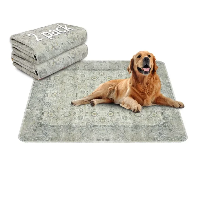 Damiroon Washable Dog Pee Pads – Reusable Absorbent Puppy Training Pads, Leakproof(36” X41”,2 -Pack) For Indoor/Outdoor Use
