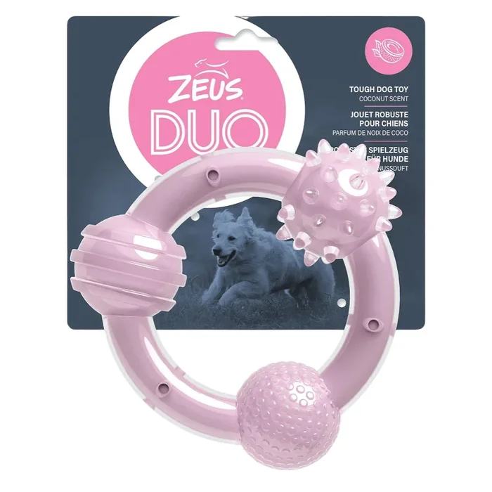 Dog Chewing Toy – DUO, Tri-Ring, Coconut Scent