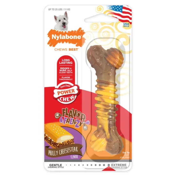 Dog Chewing Toy – POWER CHEW – Flavor Frenzy (Philly Cheesesteak)