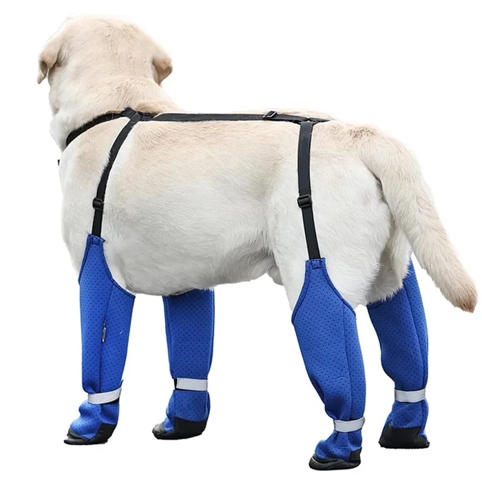 Dog Suspender Boots Paw Boot Leggings, Breathable Tall Dog Shoes With Suspenders For Hot Pavement, Anti-Slip Legging Snow Pants