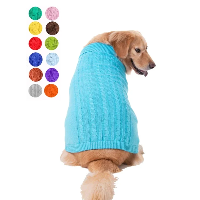 Dog Sweater, Warm Pet Sweater, Dog Sweaters For Small Dogs Medium Dogs Large Dogs, Cute Knitted Classic Cat Sweater Dog Clothes Coat For Girls Boys Dog Puppy Cat (Xxxl, Dark Blue)