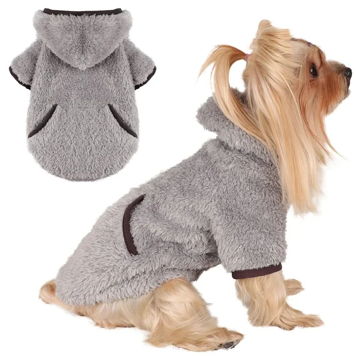 Dog Sweaters For Small Dogs Boy Male Fleece Small Dog Hoodie Winter Puppy Sweater For Chihuahua Teacup Yorkie Soft Stretchy Tiny
