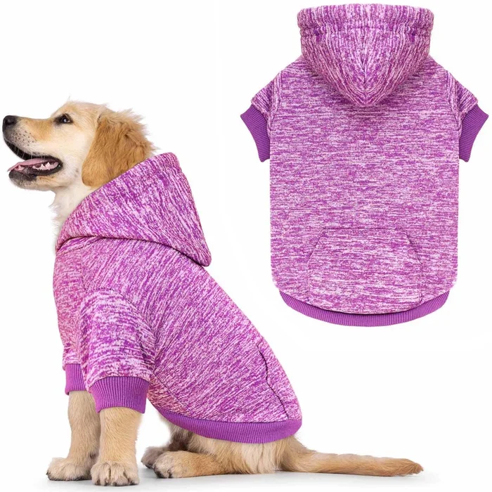 Dog Sweaters For Small Dogs Hoodie Fleece Dog Sweater Soft Clothes Sweatshirt With Pocket Hoodie For Small Dogs Puppy Sweater(Pu