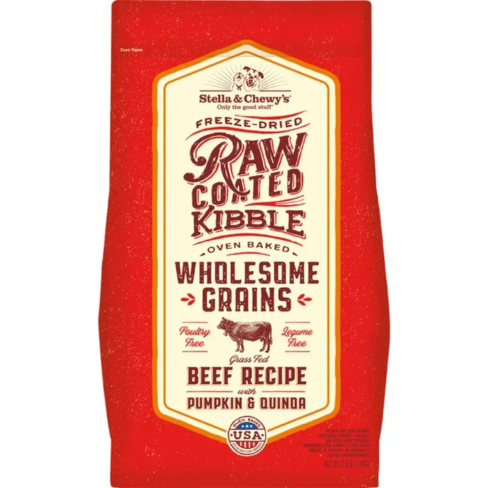 Dry Dog Food – Raw Coated – Wholesome Grains – Beef with Pumpkin & Quinoa