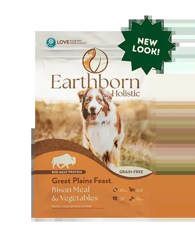 Earthborn Holistic Grain Free Great Plains Feast Formula with Bison Meal – 25 lb.