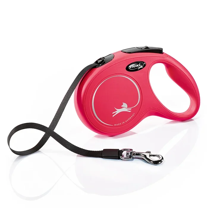 Flexi New Classic Extending Dog Lead Tape 5m Red Medium