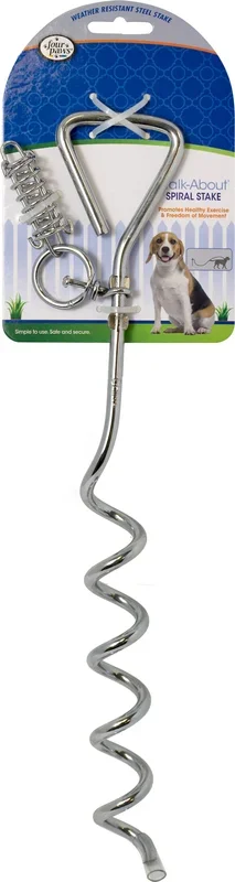 FOUR PAWS WALK-ABOUT SPIRAL TIE OUT STAKE