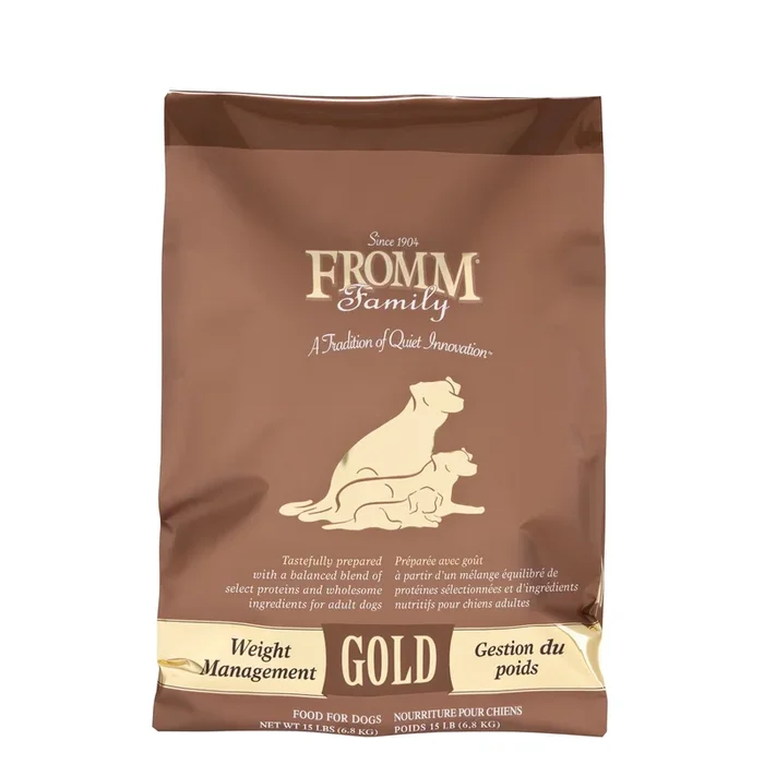 Fromm Gold Weight Management Dry Dog Food 15lb – Turkey & Chicken – 15lb Bag