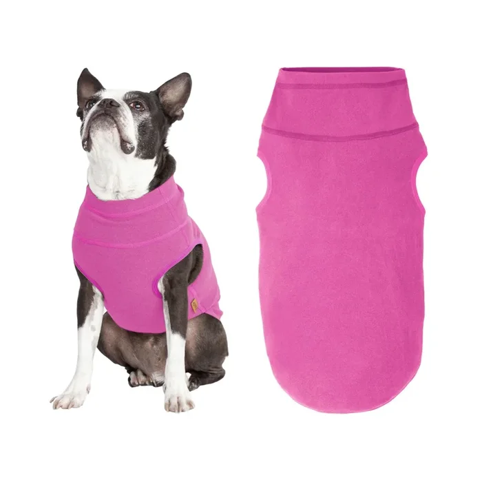 Gooby Microfiber Stretch Fleece Vest Dog Sweater – Pink, 6X-Large – Warm Pullover Jacket For Small To Large Dogs – Boy’S Clothes