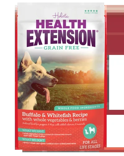 Health Extension Grain Free Buffalo & Whitefish Recipe – 4 lb.