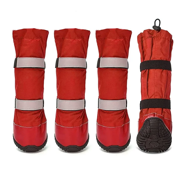 Hipaw Waterproof Dog Shoes For Medium Large Dogs, Durable Nonslip Rubber Sole Paw Protectors For Winter Snow Rain Hiking, Dog Ra