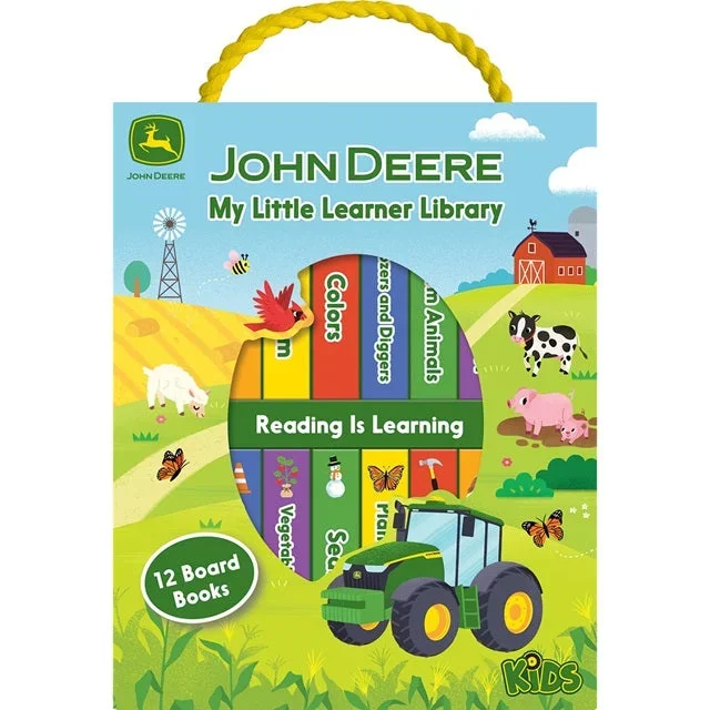 John Deere My Little Learner Library 12-Book Kids Board Book Set