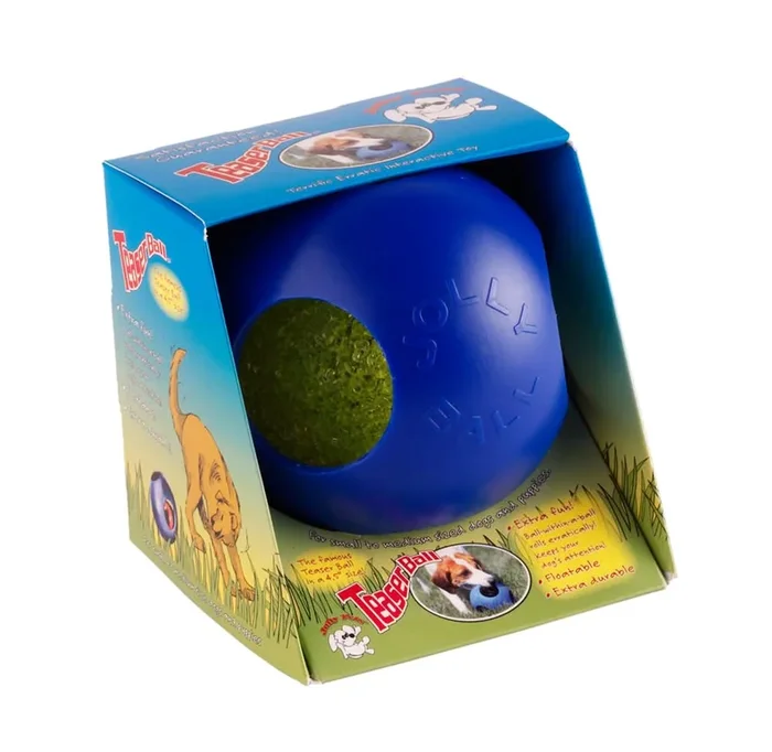 Jolly Pet Teaser Ball Dog Toy Blue SM 4.5in