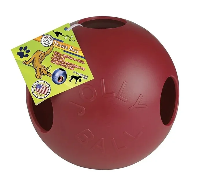 Jolly Pet Teaser Ball Dog Toy Red XL 10in