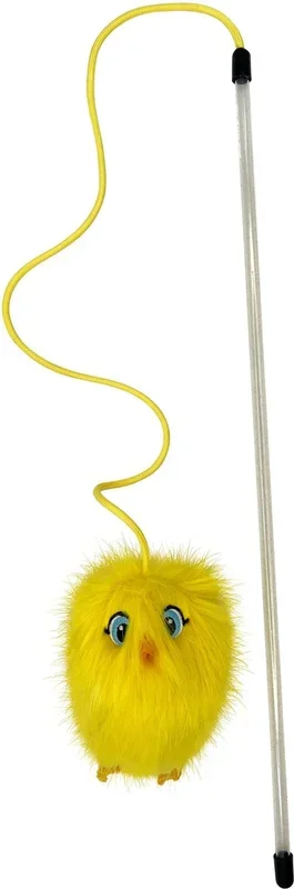 KONG Chirpz Chick Cat Teaser Wand with Catnip Cat Toy