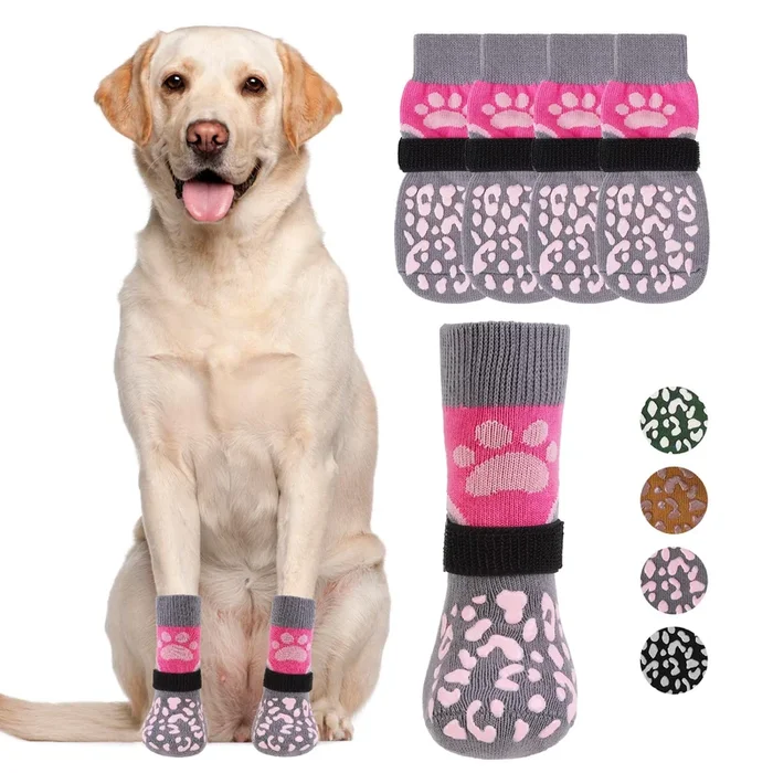 KOOLTAIL Dog Socks for Hot/Cold Pavement to Prevent Licking Paws Scratching,Non Slip Dog Boots&Paw Protector for Hardwood Floors