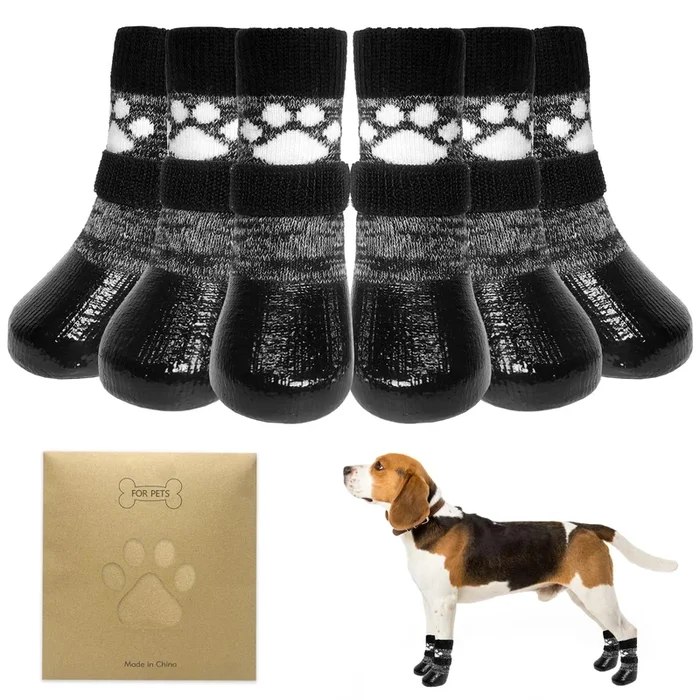 Kooltail Dog Socks To Prevent Licking Paws For Hardwood Floors, Anti Slip Waterproof Dog Boots & Paw Protector Traction Shoes Wi