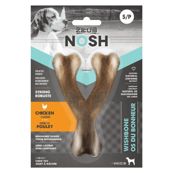Long-Lasting Dog Chewing Toy, NOSH STRONG WISHBONE – Chicken Flavor