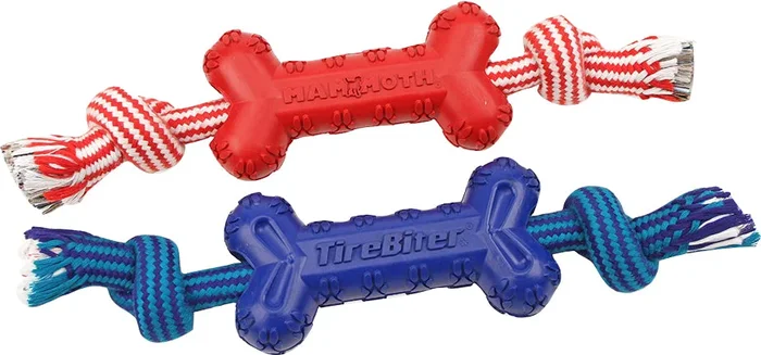 MAMMOTH TIREBITER ADVANCED COLOR BONE WITH ROPE