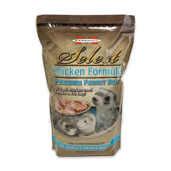 Marshall Pet Products Select Chicken Formula Premium Ferret Diet Dry Food 4-lb
